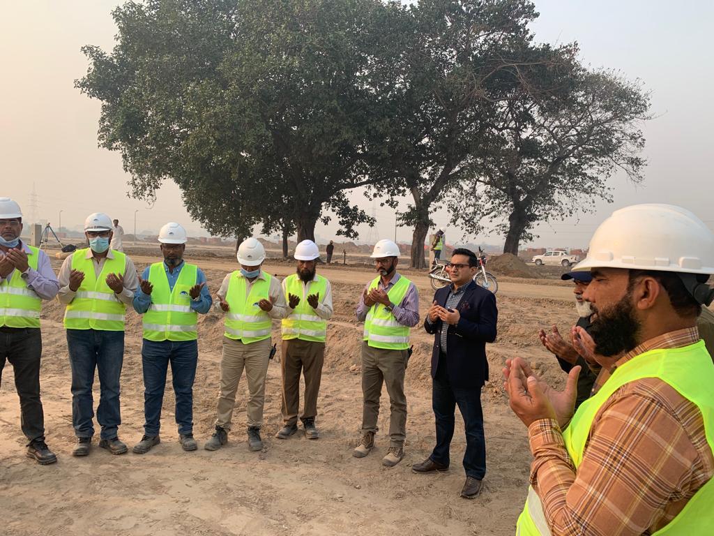 Channel Architects & Engineers Engineering Team at Construction site in Lahore, Pakistan.